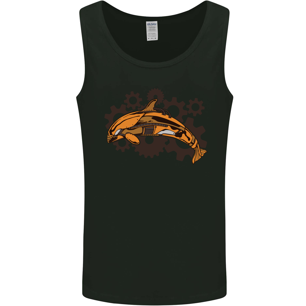 A Steampunk Dolphin Mens Vest Tank Top
