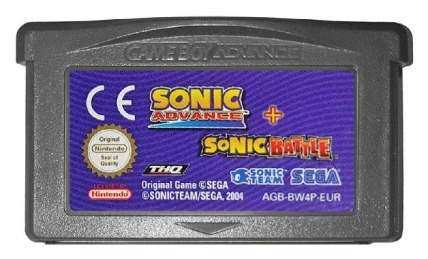 RARE Sonic Advance + Sonic Battle - 2 in 1 - Nintendo Gameboy Advace (GBA) NEW