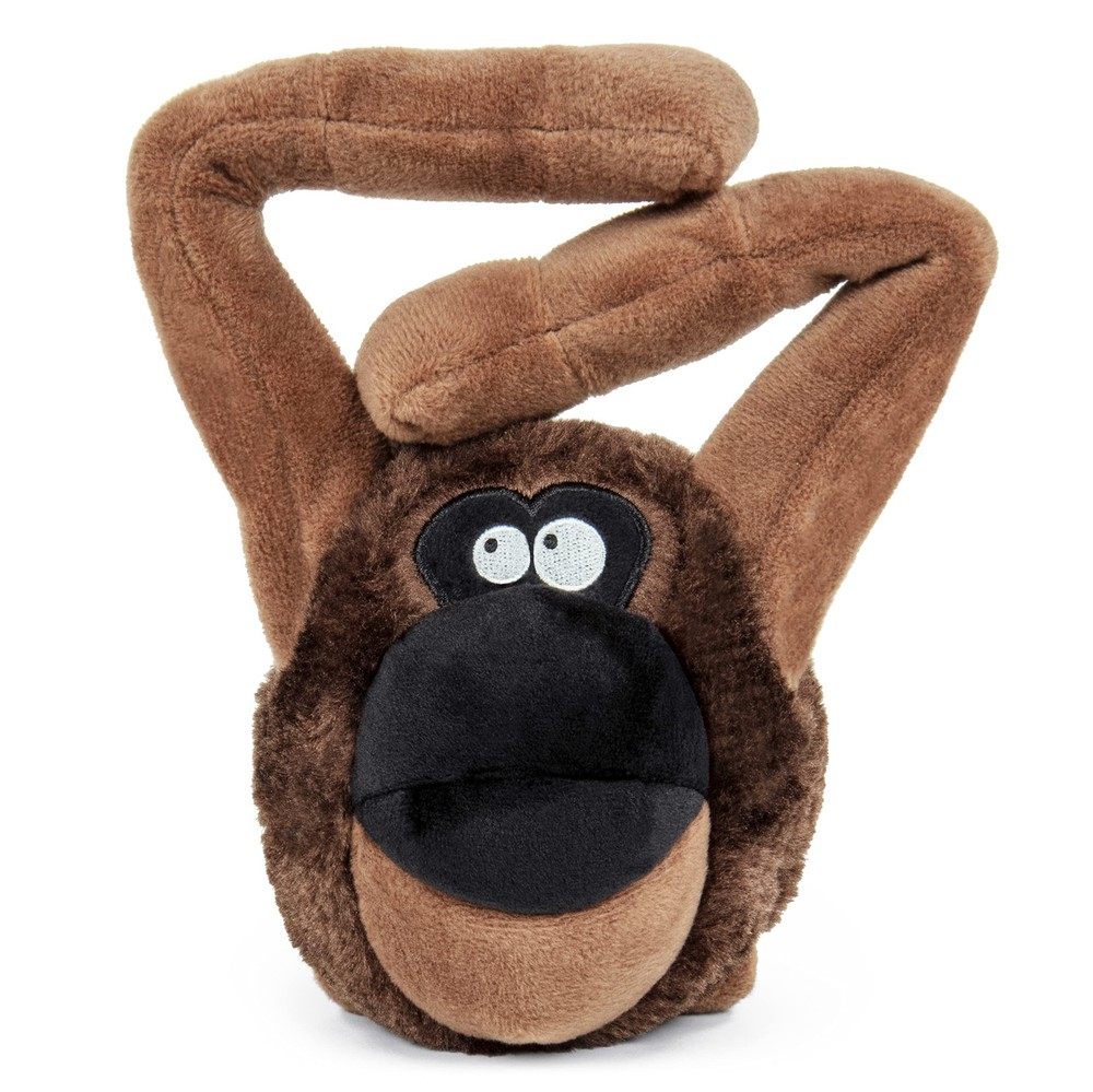 Action Plush Ape Animated Squeaky Dog Toy, Chew Guard Technology - Brown, Size
