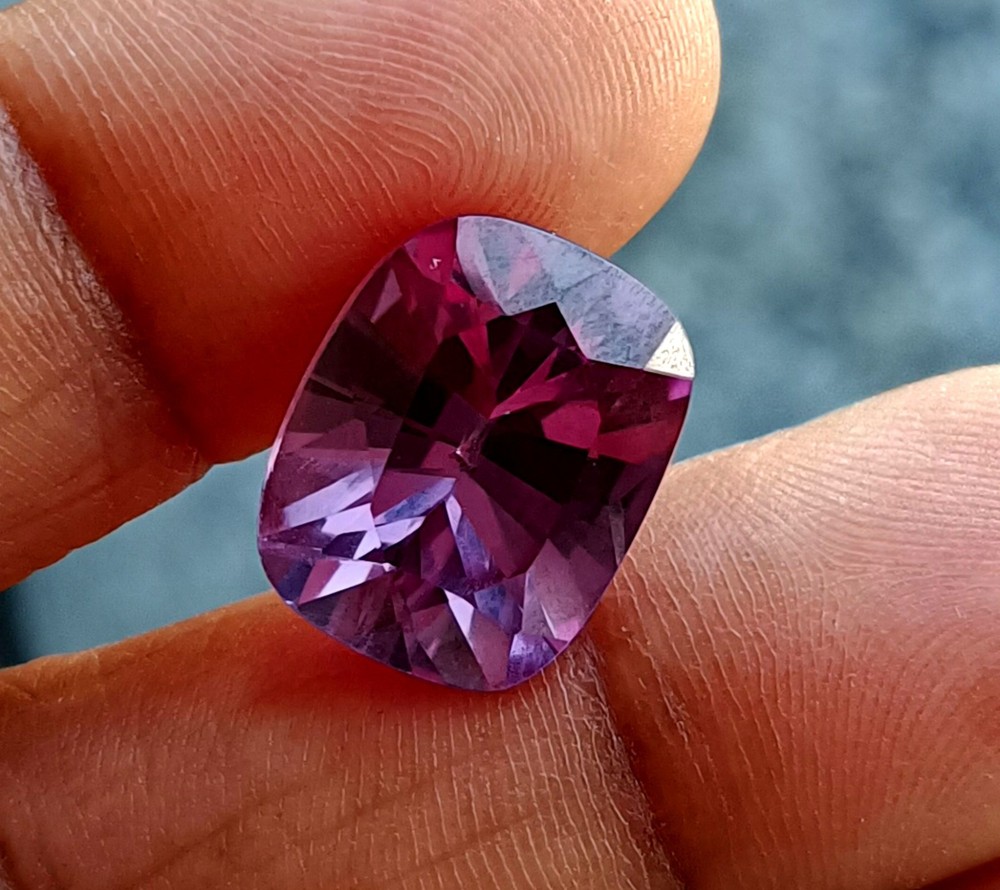 NATURAL Loose Montana Bi-Color Change Sapphire Cushion Cut GEMSTONE 10 Ct