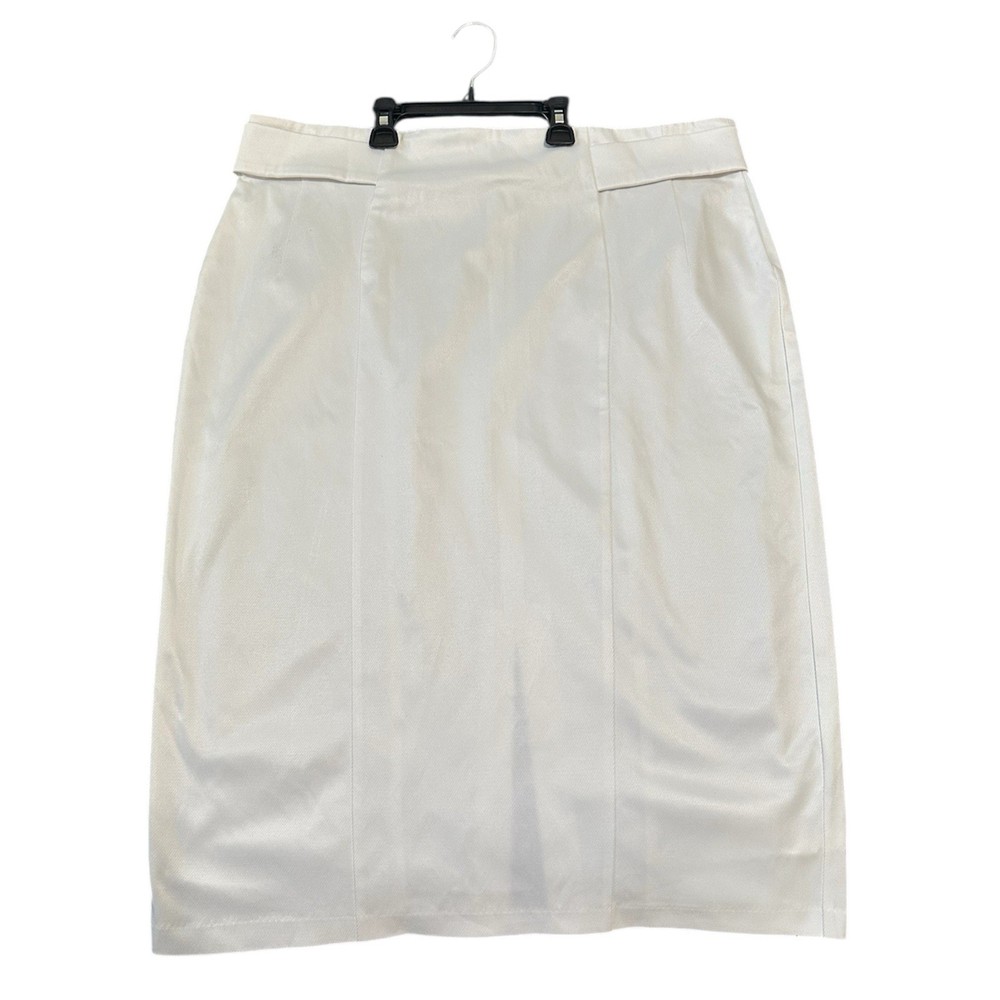 NY & Co Womens White Pencil Skirt Size 20 Tall NWT