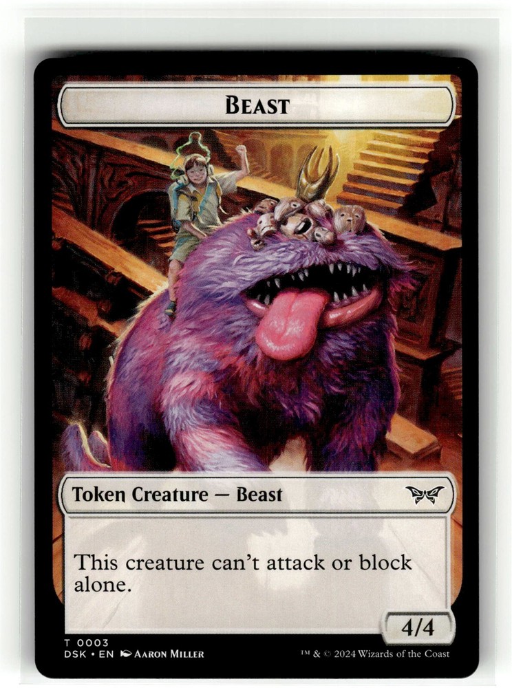 BEAST // MANIFEST DOUBLE-SIDED T Duskmourn House of Horror #3//18 DSK(NM+)(MTG)