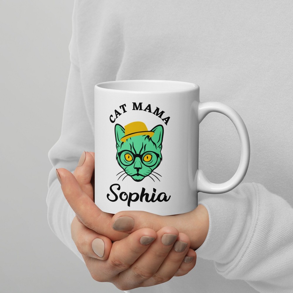 Custom Cat Mama Coffee Mug Funny Cat Mom Mug Gift