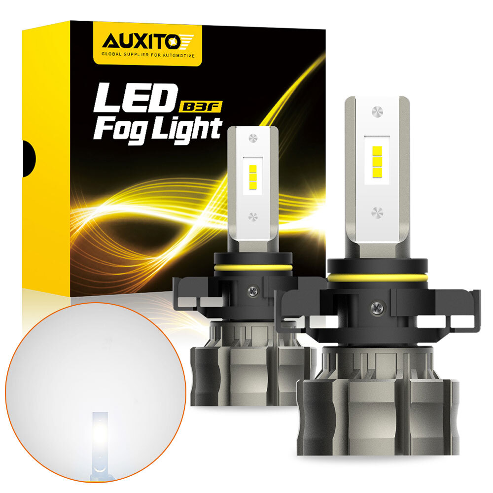 2X AUXITO 5202 5201 H16 LED Fog Light Bulbs White 6500K High Power Lamp 2400LM