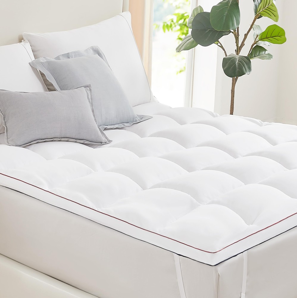 Mattress Topper Queen - Cooling Pillow Top Mattress Topper Queen Size Extra T...
