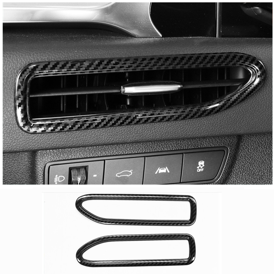 For Hyundai Sonata 2020-2022 Car Dashboard Air Vent Cover Trim Carbon fiber look
