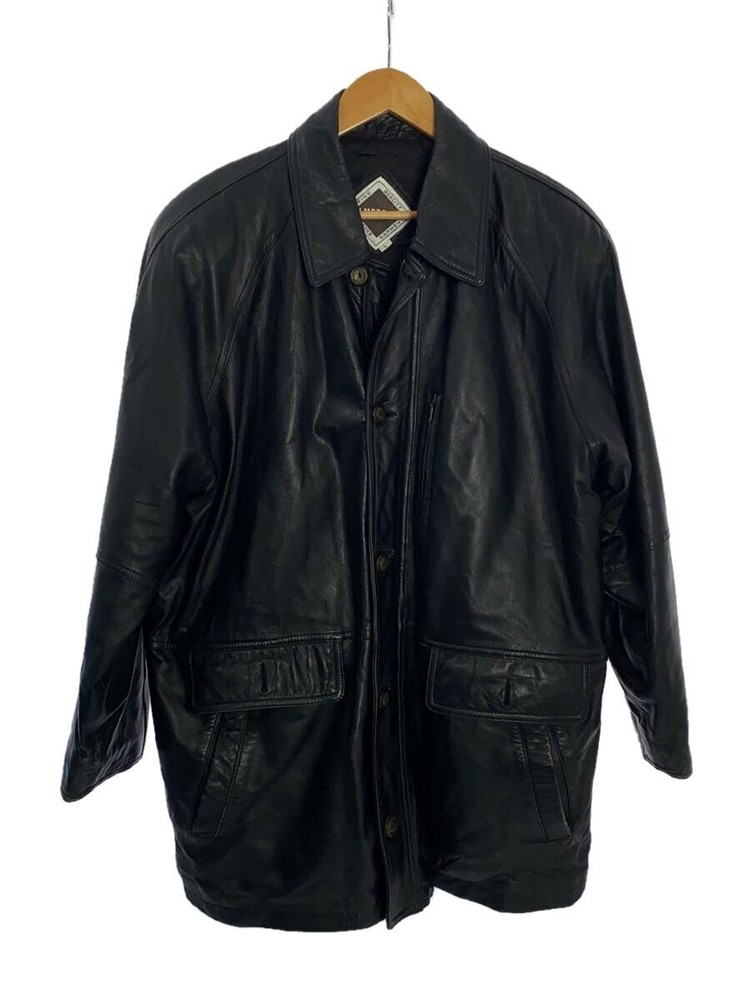 Leather Jacket Blouson/L/Sheep Leather/Blk 8922