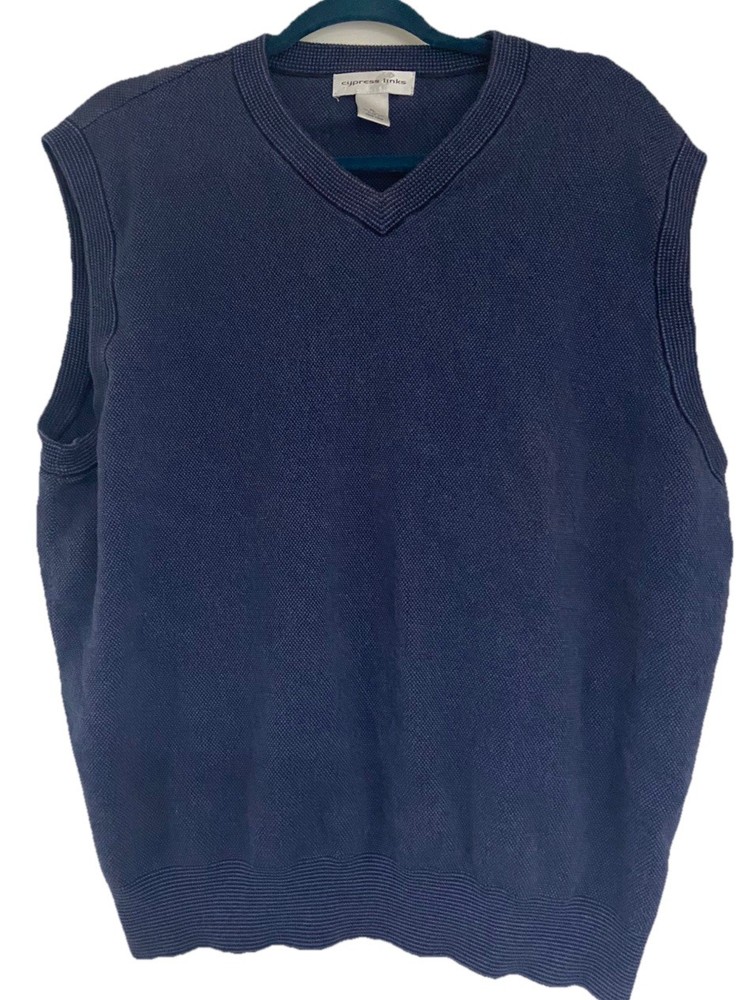 Cypress Links Sweater Vest Mens XL Pullover Golf Knit Sleeveless Business Casual