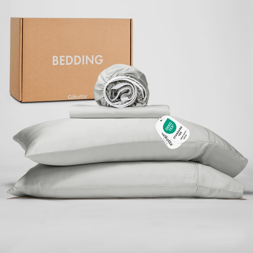 Queen Size Cooling Bed Sheets 4-Piece Set - Ultra Soft & Breathable for Hot Sleepers