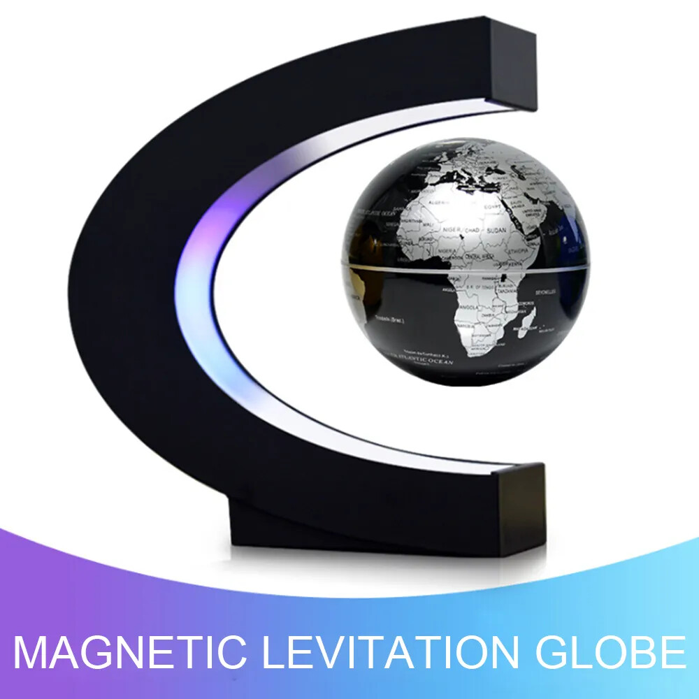 Magnetic Levitation 3D Printing Globe Creative Gift Ornaments 3 Inch C-Shaped