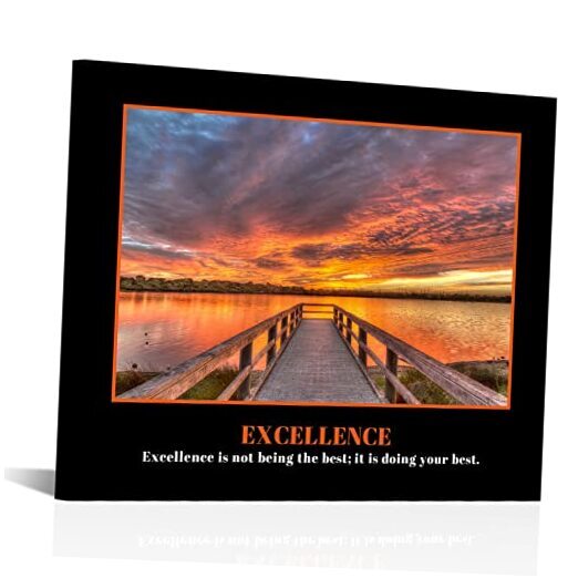 Excellence Canvas Art - Inspiring Motivational Wall Decor Prints for Home or Office