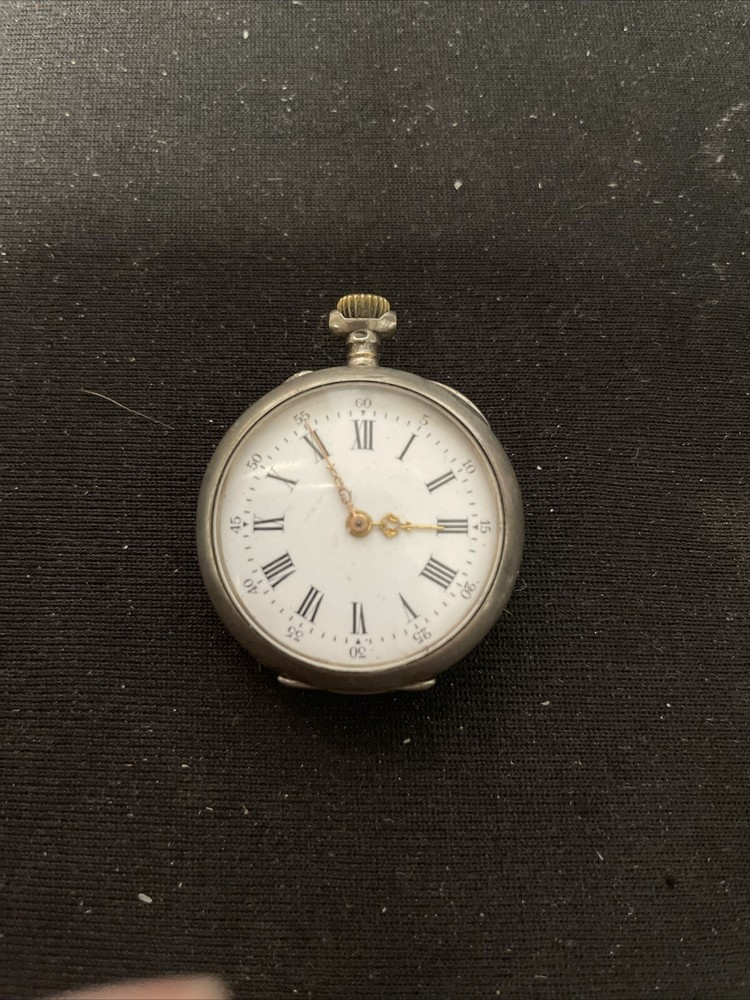 Vtg Remontoir Cylinder 10 Rubio Pocket Watch Non Working 1” Wide