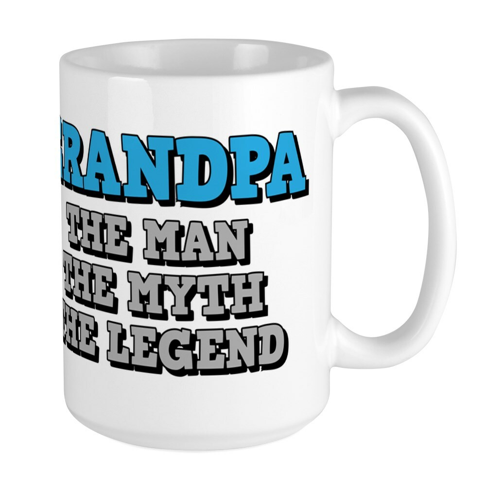 CafePress Grandpa: The Man Coffee Mug, Large 15 oz. White Coffee Cup (239521066)