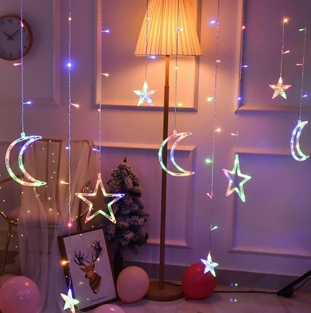 RunElves 3.5m Solar-Powered Christmas Star Moon Illumination Light nno1105 8231