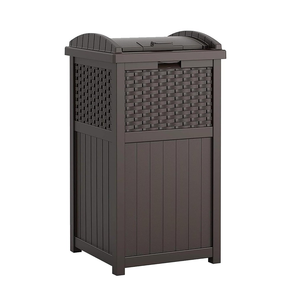 33 Gallon Outdoor Trashcan Hideaway with Lid for 30 to 33 Gallon Trash Bags