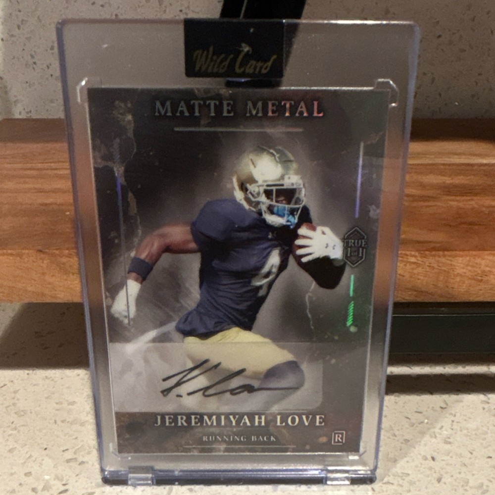 Wild Card Matte Metal Jeremiyah Love True 1 / 1 Auto