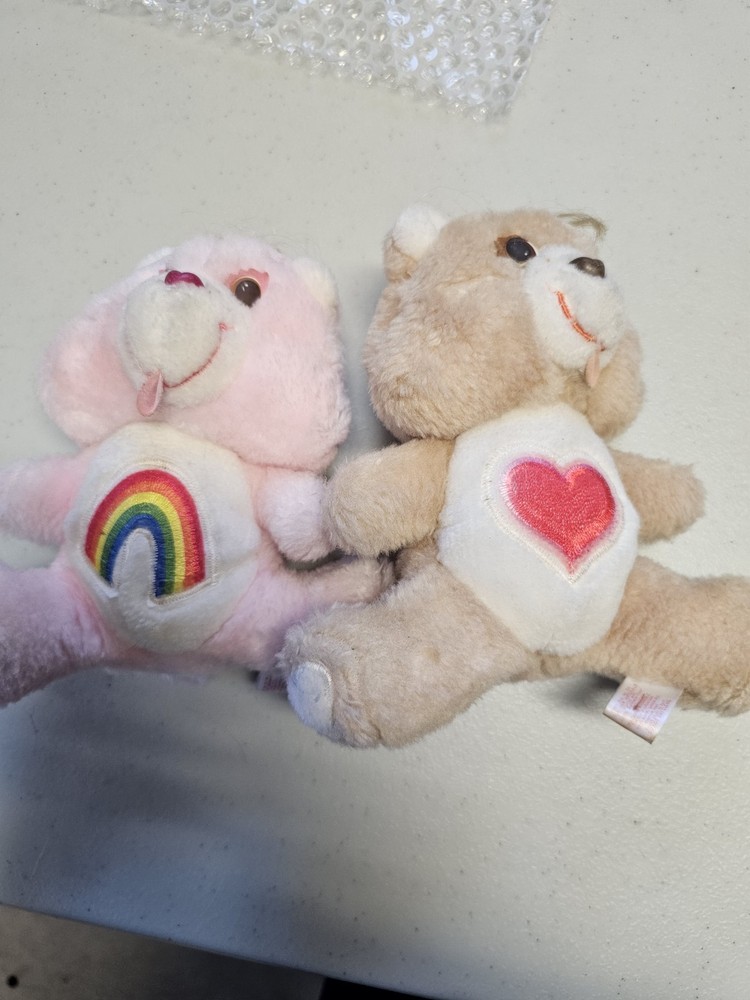 Vintage Care Bears Funshine and Cheer Bear Rare Collectible Plush