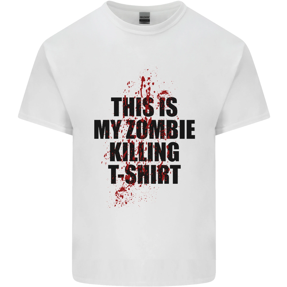 This Is My Zombie Killing Halloween Horror Mens Cotton T-Shirt Tee Top