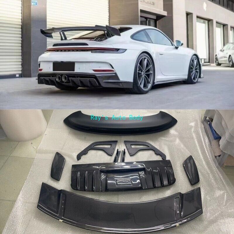 Fits Porsche 911 992 Carrera FRP Carbon Fiber Rear Trunk Spoiler Wing GT3 Style