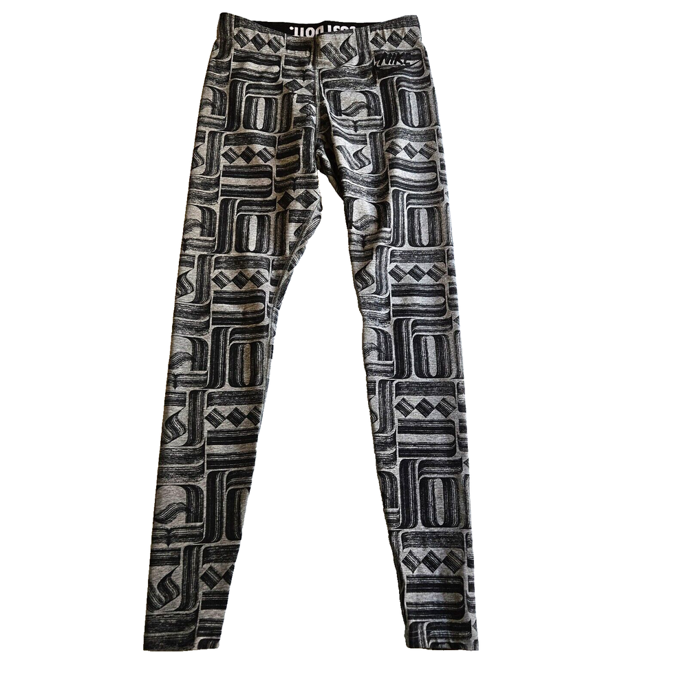 Nike Sportswear Just Do It Leg-A-See Leggings for Women Size S in Carbon Heather Black
