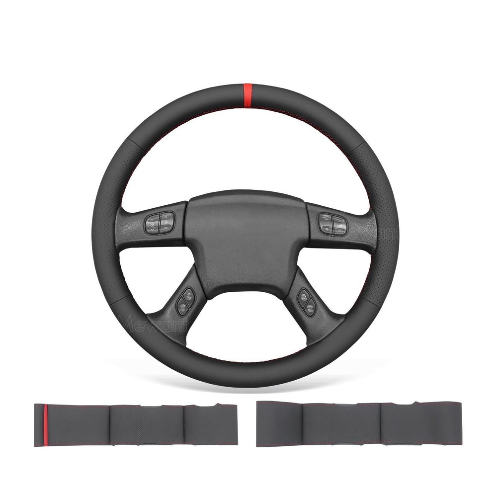 Custom Leather Steering Wheel Cover for Chevy Silverado 2003-2007