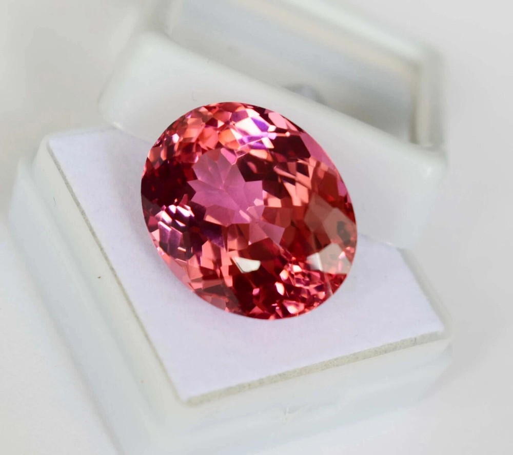 30.85 Ct Natural Padparadscha Sapphire CERTIFIED Oval Cut Ceylon Loose Gemstone