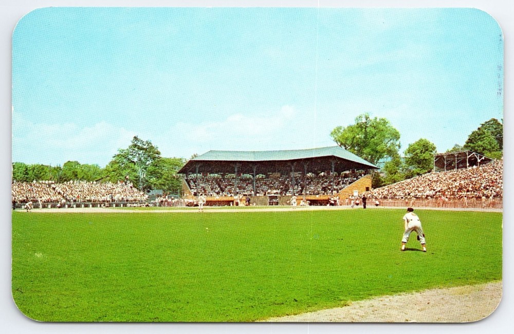 Vintage Doubleday Field Cooperstown NY Baseball Postcard Dexter Press