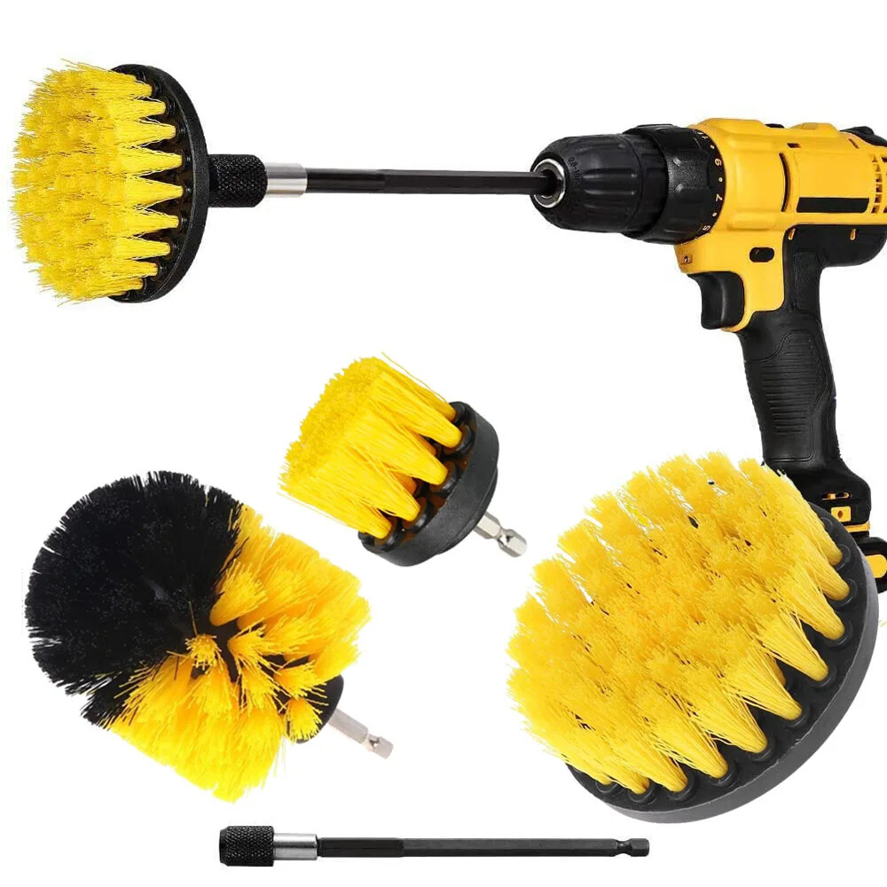 Drill Brush Power Scrubber Wash Cleaning Brushes Tool with Extension for Toilet