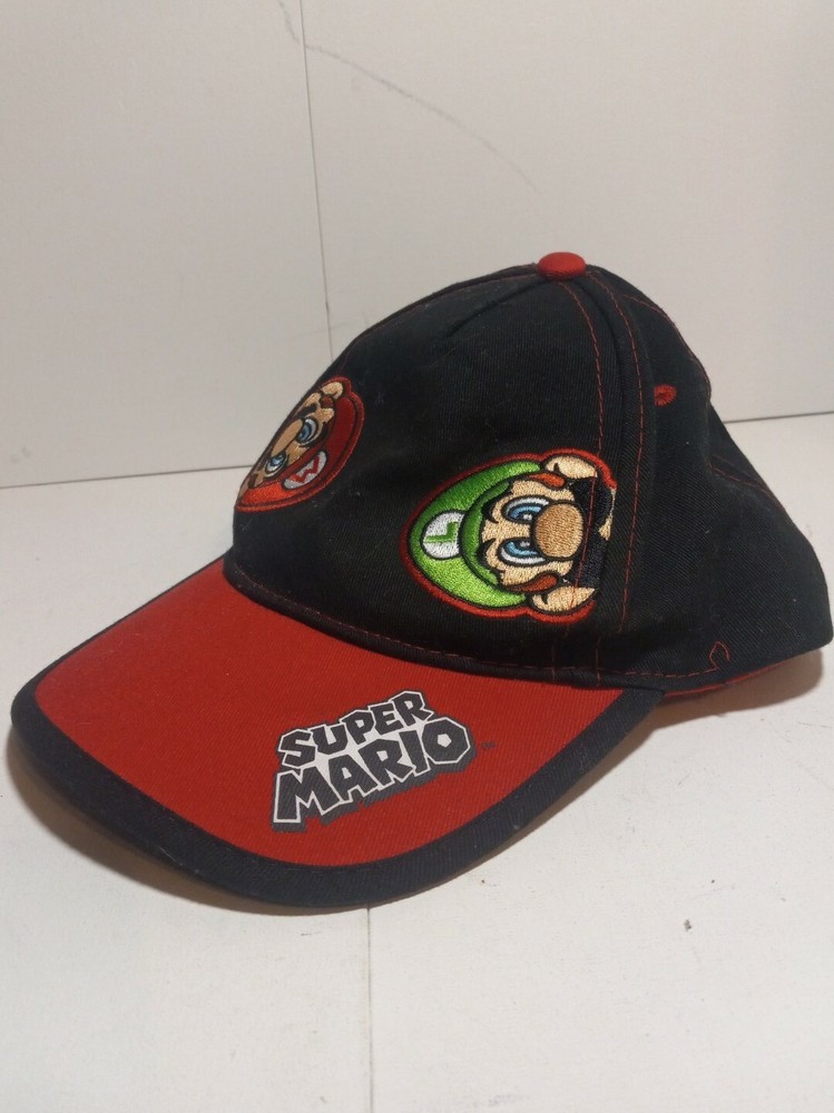 Super Mario Snapback Hat Black Red