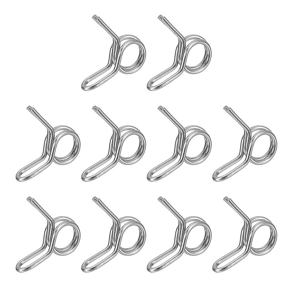 10Pcs 0.18-0.2 Inch Double Wire Spring Hose Clamp, Adjustable Spring Clips