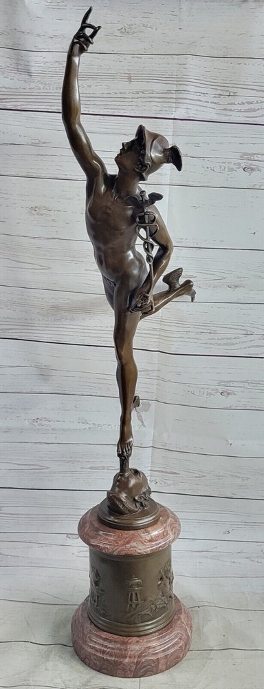 Museum Quality Bronze Sculpture Hermes Flying Mercury by Milo Extra Large Gift