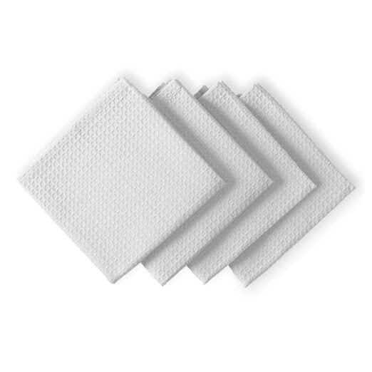 100% Cotton White Waffle Kitchen Towels 16x26 Inches 4-Pack