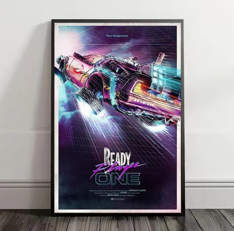 Ready Player One Movie Poster, Art gift, Souvenir, Attraction poster, Room