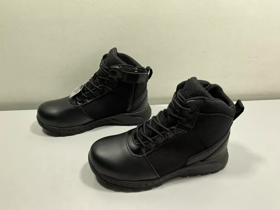 BD Unisex BDX6 Work Boots Size M7.5/W9 Composite Toe Waterproof Side Zip Black