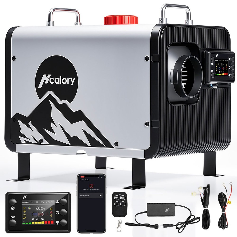 Diesel Air Heater 8KW 12V 24V 110V Bluetooth LCD Remote For Indoor Truck Boat RV