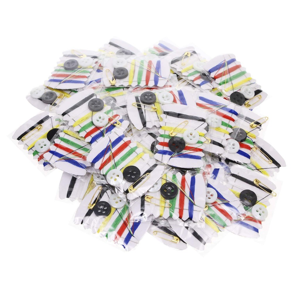 Small Simple Handy Travel Sewing Kits Thread Repair Emergency Kit with with N...