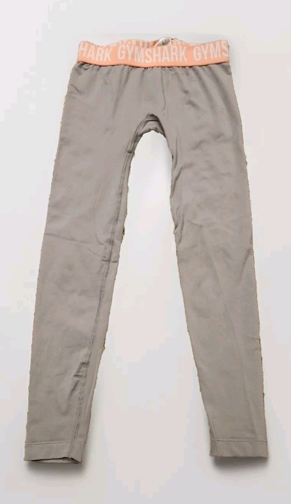 Gymshark Womens Fit Seamless Light Grey Gym Leggings with Logo