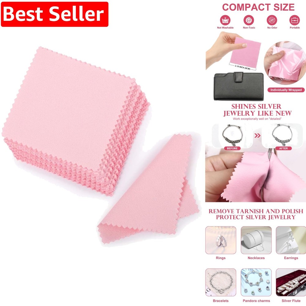 Individually Wrapped Suede Jewelry Polishing Cloths for Platinum & Gold