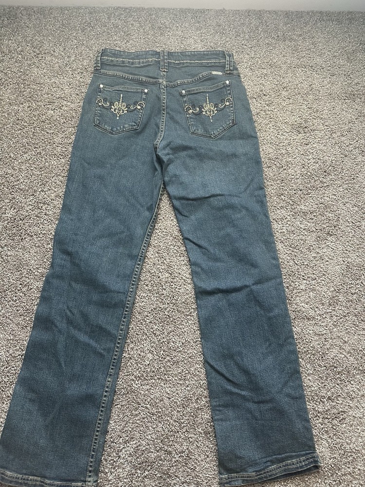 Lawman VTG Western Boot Cut Sz 7/8 Embroidered Cowgirls Rodeo Denim