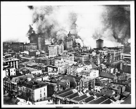 The Fire That Followed San Franciscos Earthquake April 18 1906 Cal - Old Photo