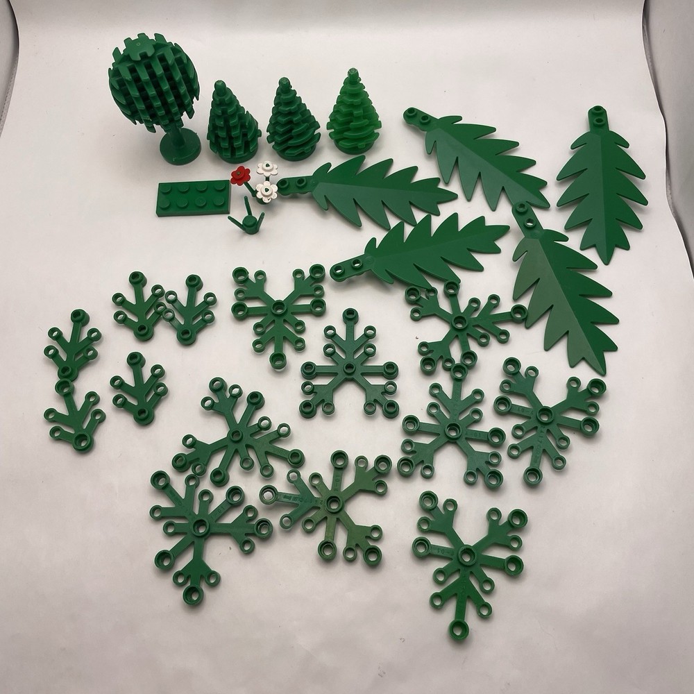 Vintage Genuine LEGO Plant Leaves Trees Flowers Foliage Landscaping Mixed Lot