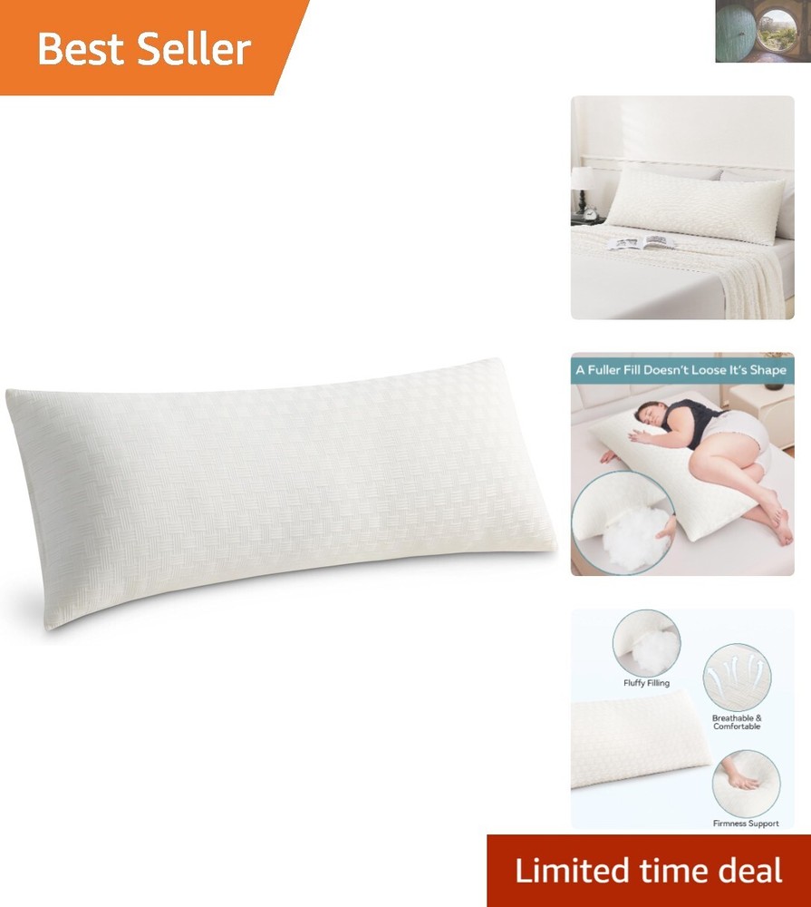 Adjustable Hypoallergenic 21x54 Body Pillow for Better Sleep & Relaxation