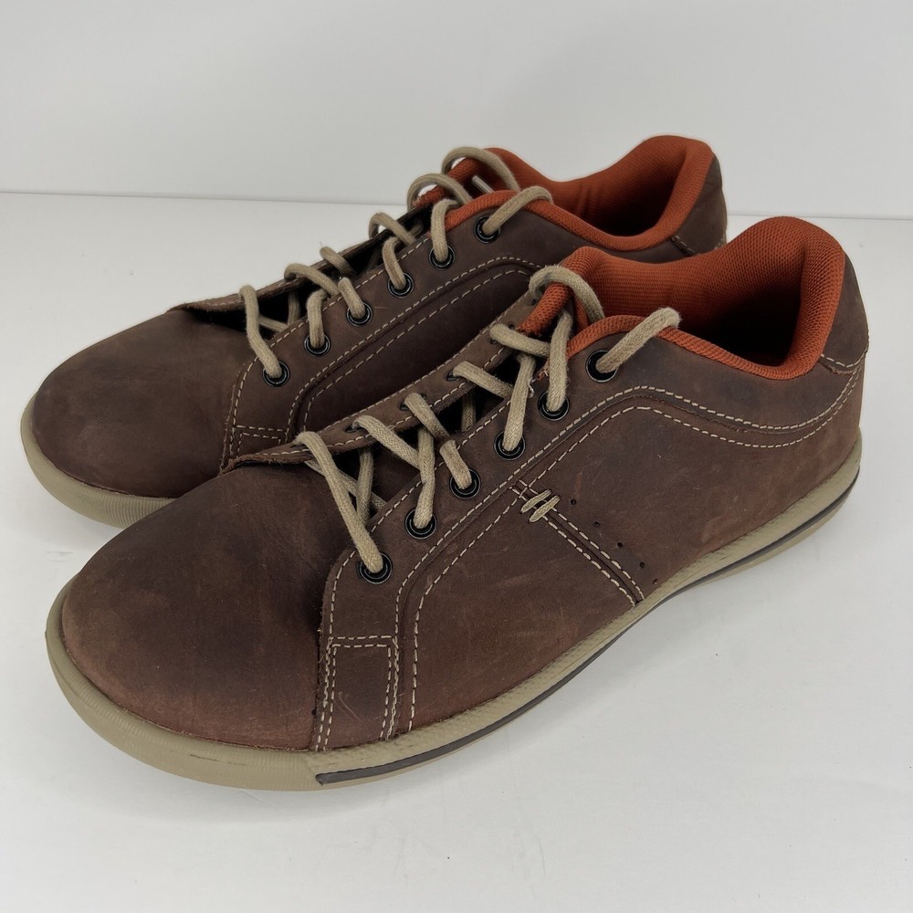 Crocs Brown Suede Casual Oxford Shoes Mens Size 8 Lace-Up Comfort Sneakers