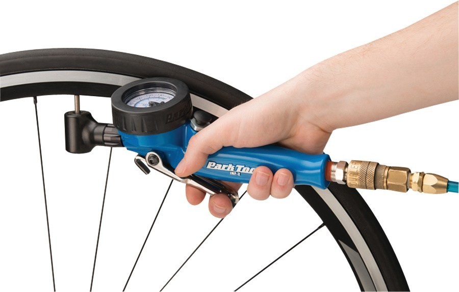 Park Tool INF-2 Shop Inflator – Professional High-Pressure Bike Floor Pump Tire