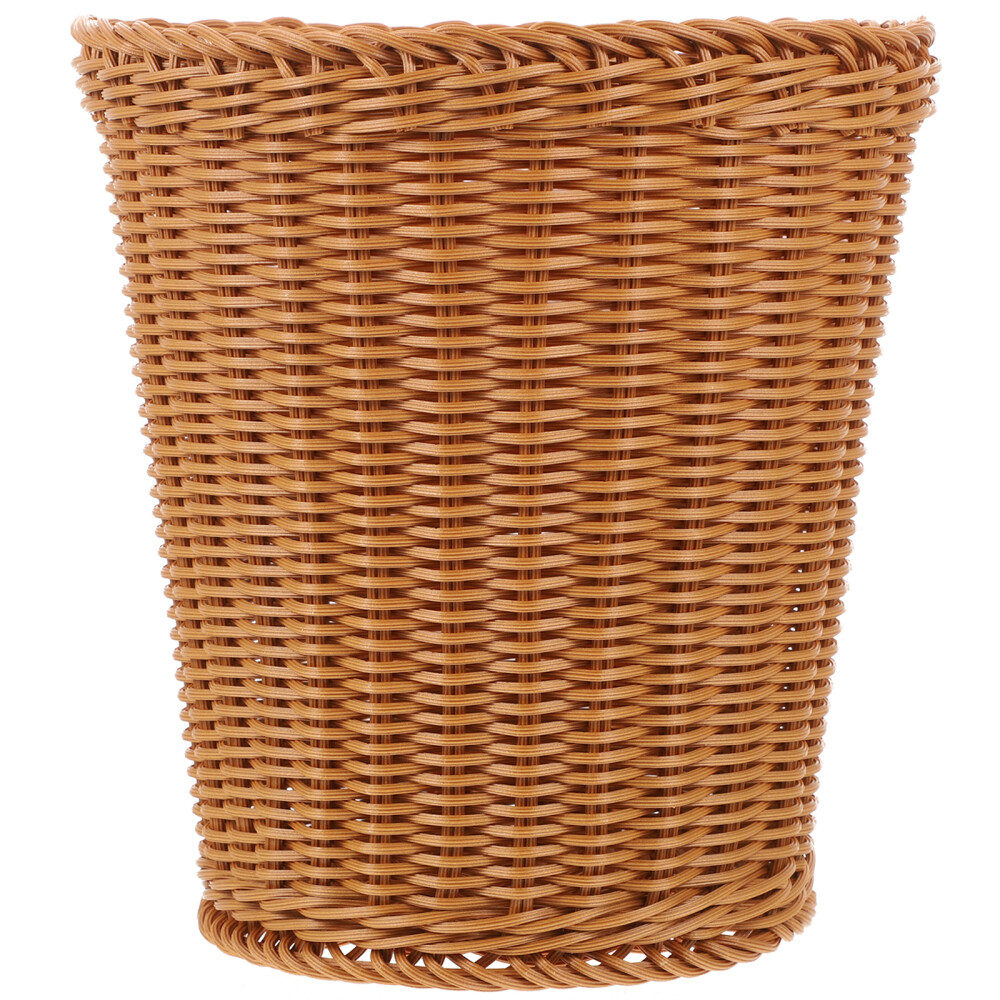 Small Wicker Trash Can Recycling Bin Rattan Study Room Living