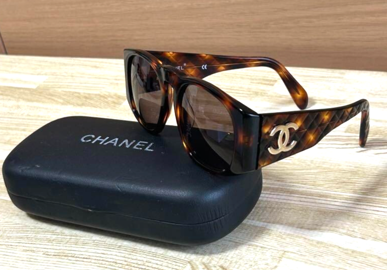 Chanel 01452 91235 Sunglasses Coco Mark Tortoise Shell Pattern Used