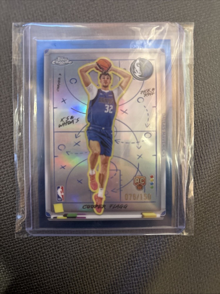 2025-26 Topps Chrome X's and Whoa's! Cooper Flagg Blue Color Match  76/150  (RC)