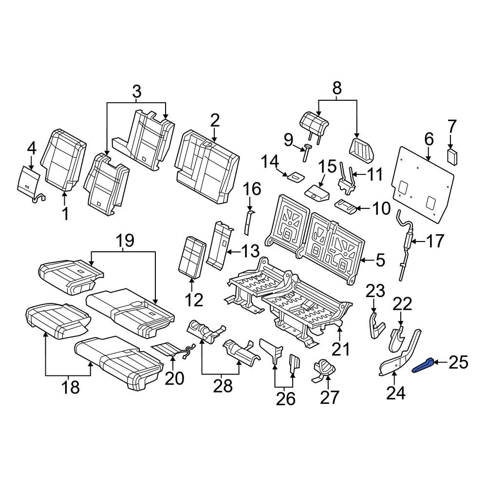 For Jeep Grand Cherokee 11-22 Seat Back Recliner Adjustment Handle Jeep Rear