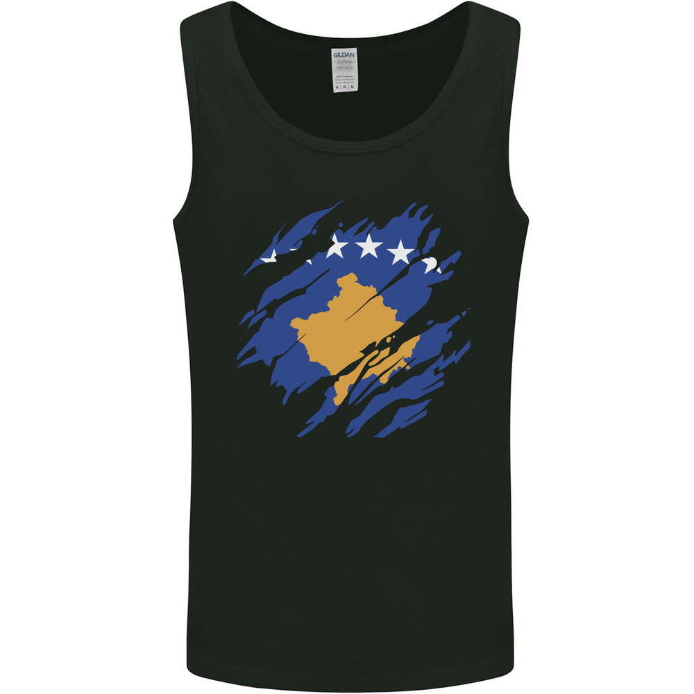 Torn Flag Kosovo Mens Vest Tank Top