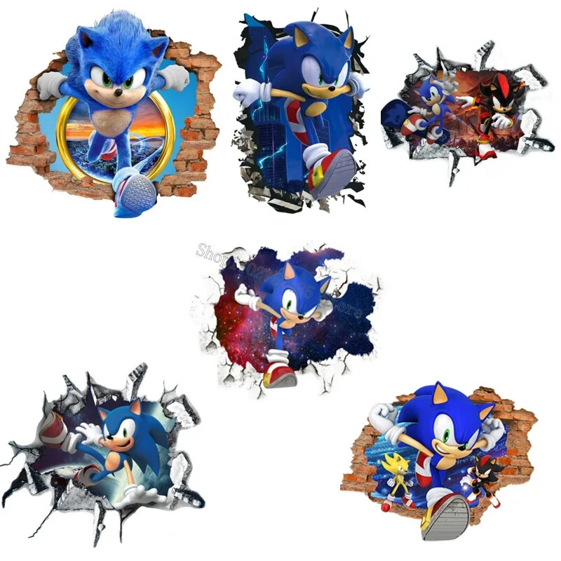 Sonics Wall Stickers Cartoon Anime Home Decoration Posters Room Decor Aesthetic